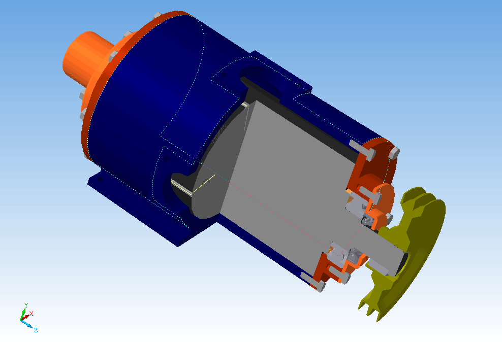 3D модель Вакуумный насос 3D модель габаритная