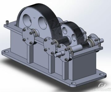 3D модель 3D модель трехступенчатого редуктора