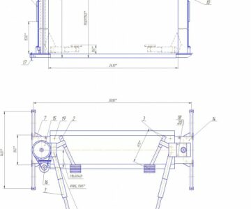 Чертеж Подъемник двухстоечный электромеханический