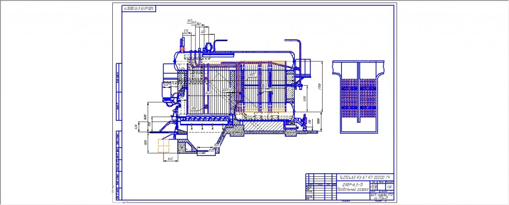 Чертеж Котёл ДКВР-6,5-13