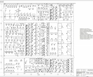 Чертеж Проектирование цеха по ремонту двигателей марки ЯМЗ 236, 238