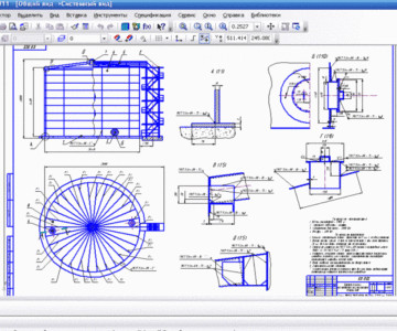 Чертеж Чертеж резервуара объем 5500 м3