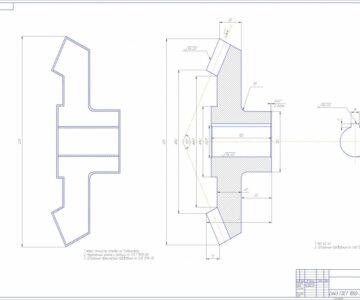 Чертеж Технология изготовления и восстановления шестерни