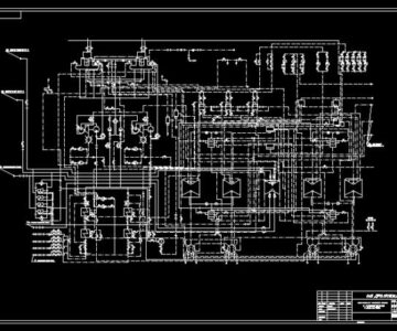 Чертеж Развернутая тепловая схема турбоустановки К-1000-60/3000