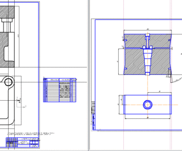 Чертеж Конструирование штампа на КГШП