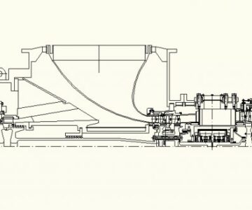 Чертеж Газотурбинная установка ГТНР-8