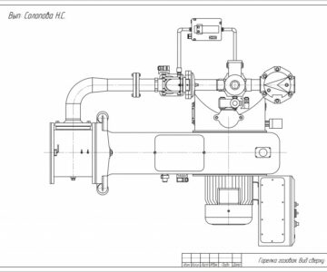 Чертеж Чертеж газовой горелки URG6Z турецкой фирмы URET