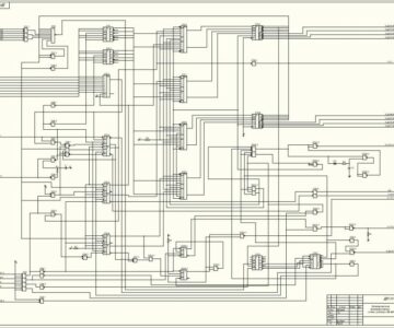 Чертеж Электрическая принципиальная схема субблока SB-466