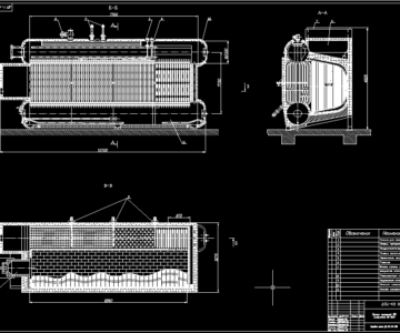 Чертеж Паровой котел ДЕ-25-24-380