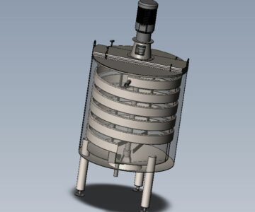 3D модель Чертеж емкости с спиральным, энергосберегающим обогревом