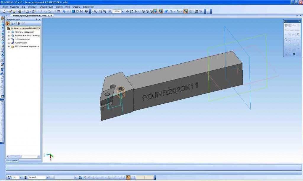 3D модель Резец проходной 3D