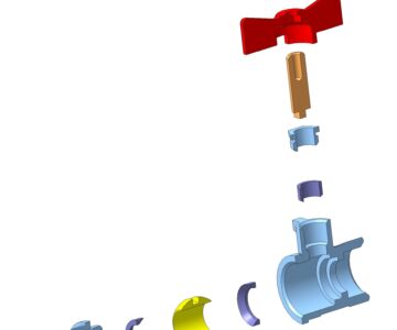 3D модель Кран шаровый G 1/2".  Ду = 15 мм