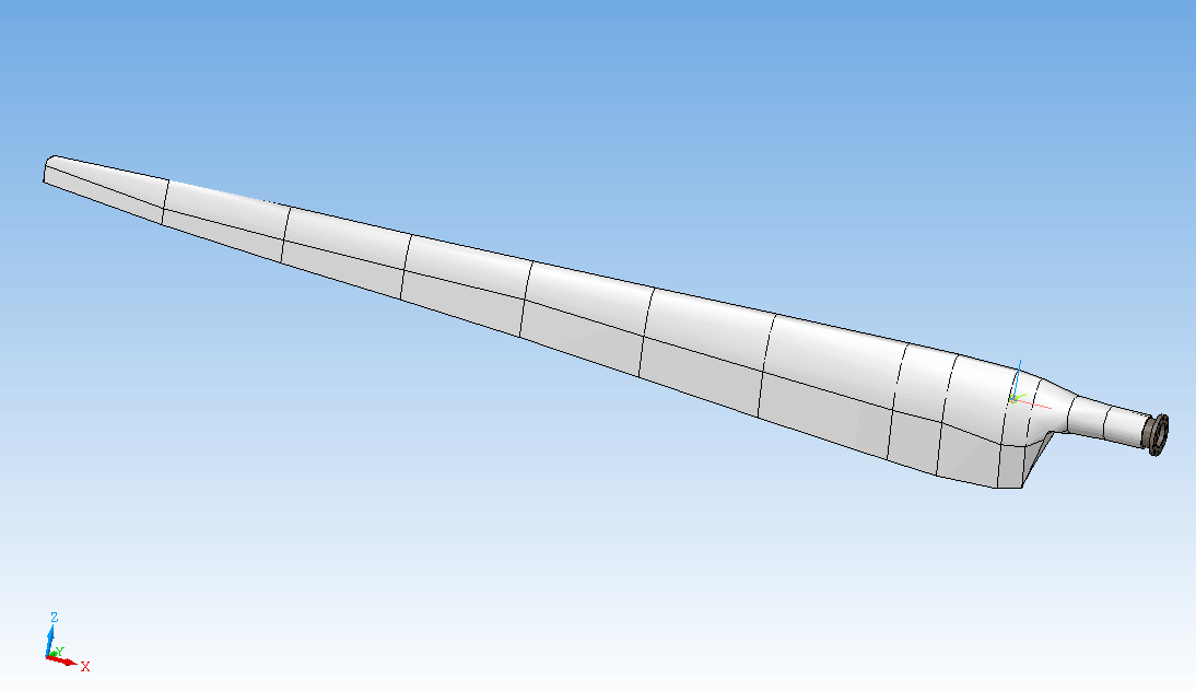 3D модель Лопасть ветротурбины USW 56-100