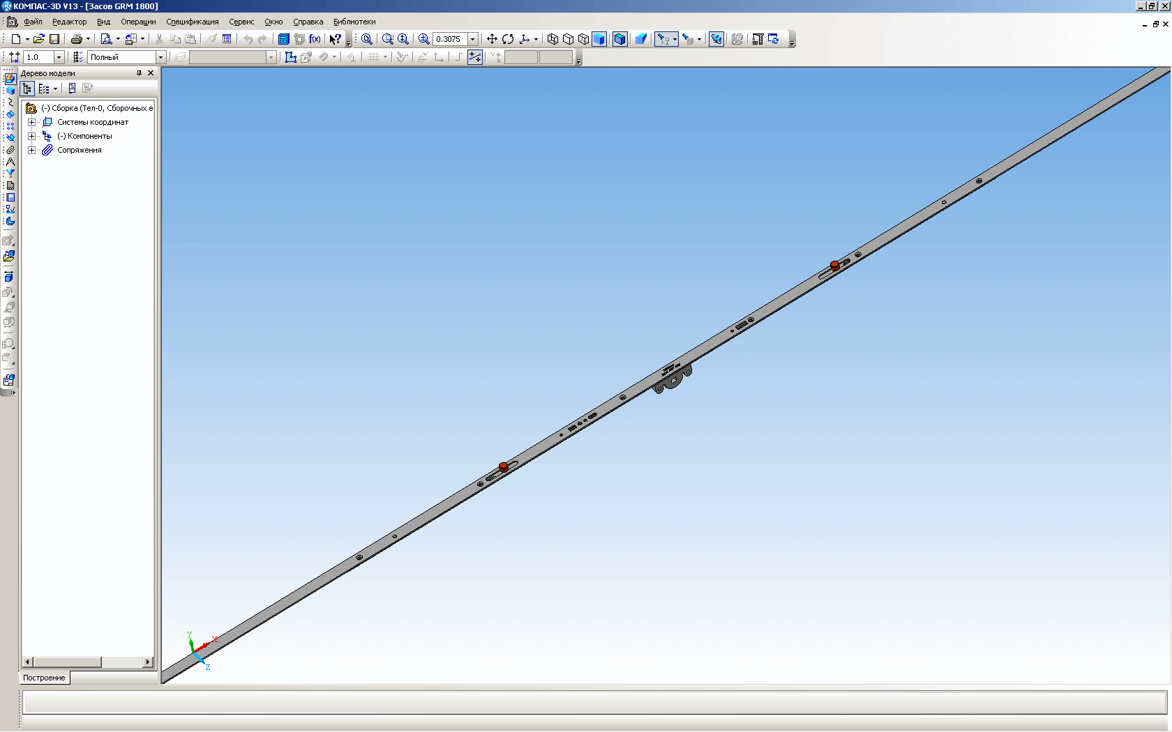 3D модель Засов GRM 1800/2 SL