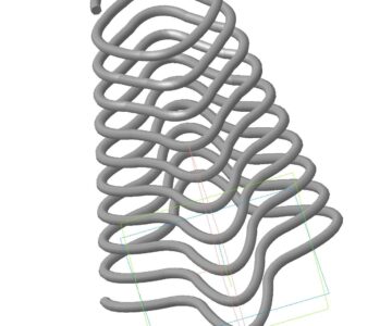 3D модель Пружина с изменяющейся формой и размерами витков