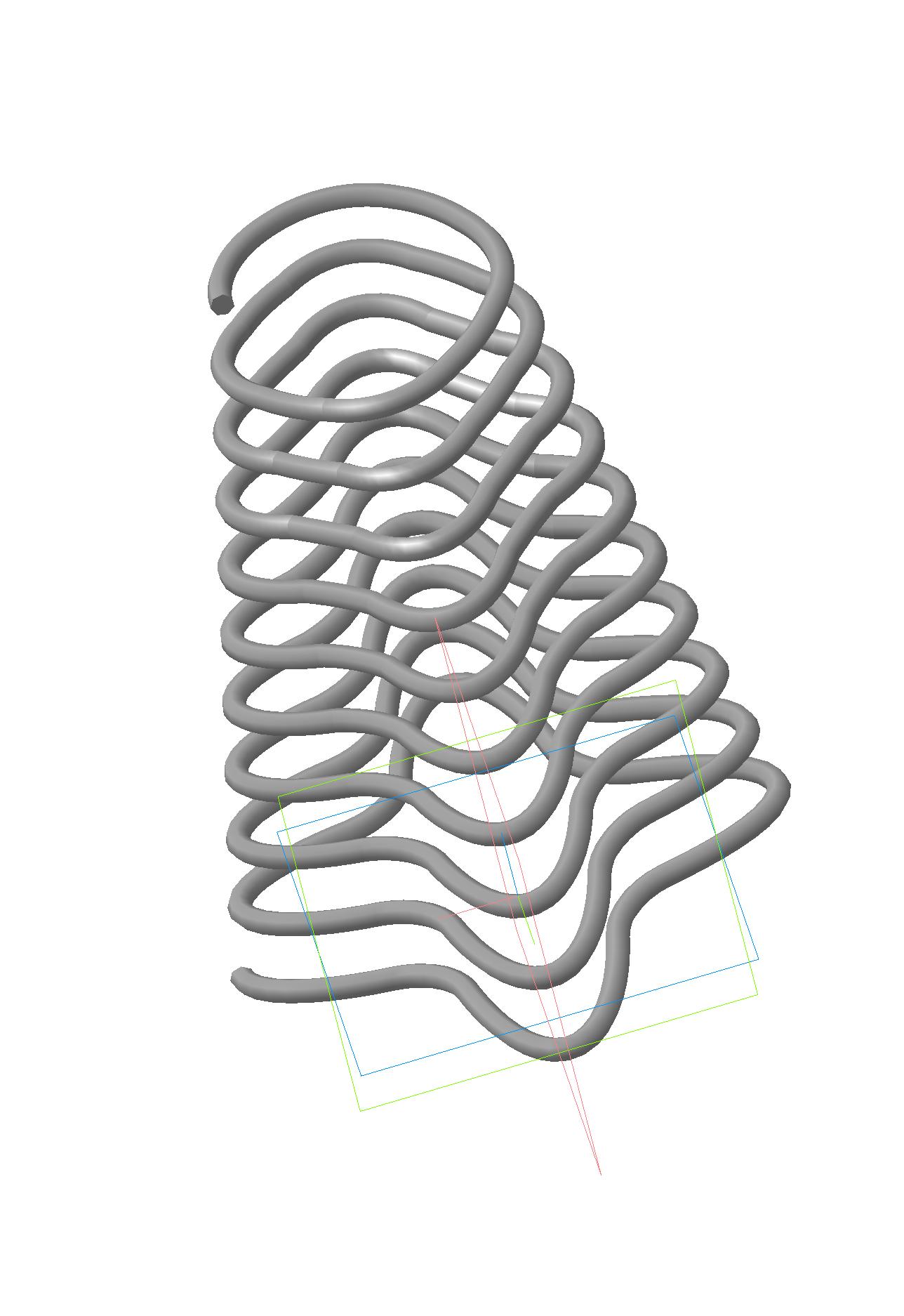 3D модель Пружина с изменяющейся формой и размерами витков