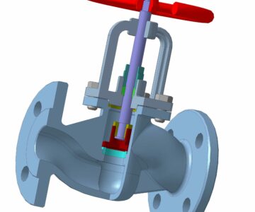 3D модель Клапан запорный (фланцевый) DN 40