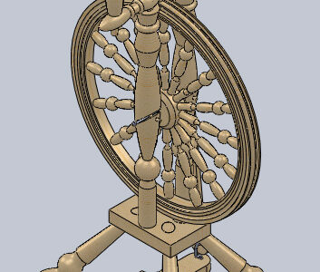 3D модель Прялка деревянная