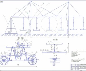 Чертеж Дождевальная машина