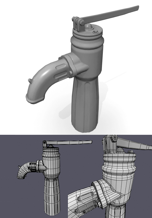 3D модель Ручная помпа артезианской скважины