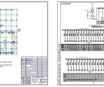 Чертеж Электроснабжение электрооборудования механического цеха