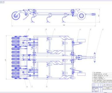 Чертеж Усовершенствования конструкции комбинированного почвообрабатывающего агрегата