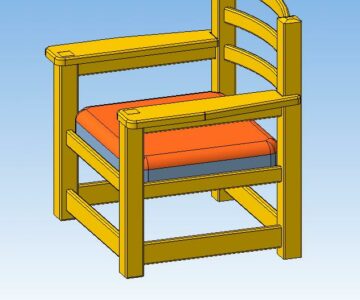 3D модель Кресло из дерева