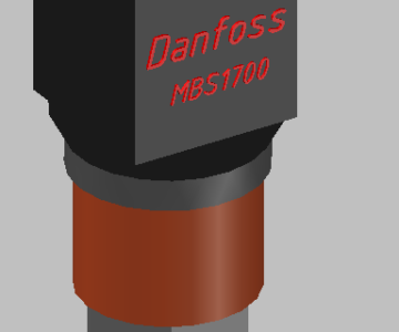 3D модель Датчик давления MBS1700 Danfoss