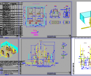 3D модель Чертежи газоснабжения котельной, ГГРП