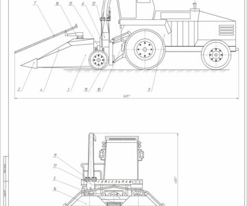Чертеж Кормоуборочный комбайн КПК-3000 "Полесье"
