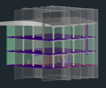 3D модель Принудительная вентиляция очистного помещения