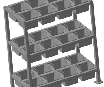 3D модель Стеллаж для хранения мелких деталей насыпным способом