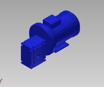 3D модель АИР 71А6у2 + редуктор