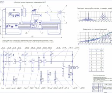 Чертеж Коробка скоростей токарно-винторезного станка 16К20