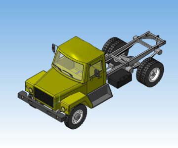 3D модель 3D модель автомобильного шасси ГАЗ 33086 "Земляк"