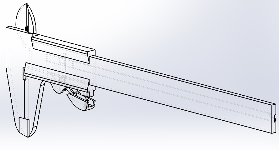 3D модель Штангенциркуль 3D в SolidWorks