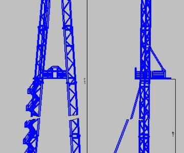 Чертеж А-образная вышка стационарной буровой установки