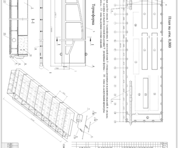 Чертеж Разработка тепловой установки при производстве безраскосных ферм длиной 24 метра