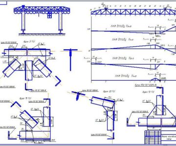 Чертеж Расчет и конструирование фермы козлового крана Q=10т