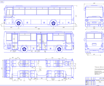 Чертеж Автобус городской А144