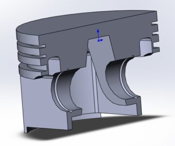 3D модель Поршень 3D модель (прототип Audi)