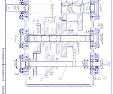 Чертеж Проектирование коробки скоростей токарно-винторезного станка 16Б16АБ
