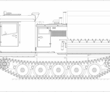 Чертеж Снегоболотоход ТМ-120