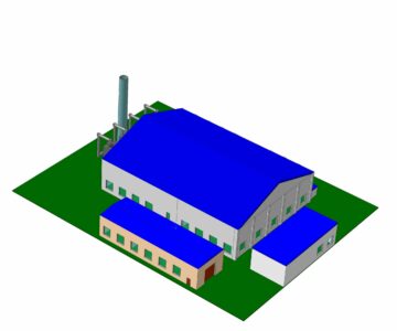 3D модель Компановка паротурбиной ТЭЦ мощностью 7,5 МВТ