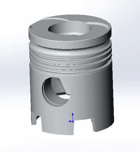 3D модель Поршень двигателя ЯМЗ