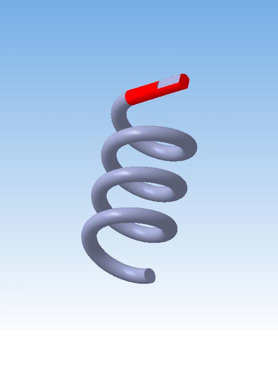 3D модель Растягивающаяся пружина