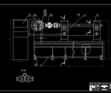 Чертеж Установка для испытания карданных валов