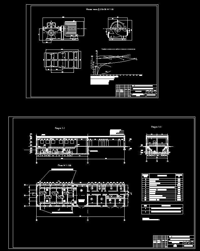Чертеж Проектирование насосной станции 2-го подъема