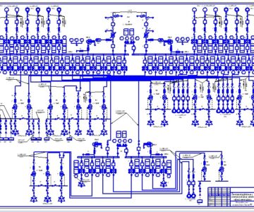 Чертеж Однолинейная схема электроснабжения завода черной металлургии