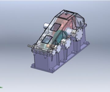 3D модель 3D Редуктор трехступенчатый ЦТ-1450